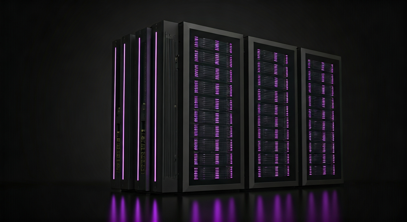 아크릴 GPUBASE — GPU 활용률 90% 달성 개념 일러스트